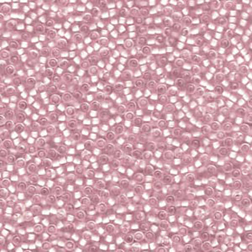 Miyuki 11/0 Rocaille Bead - 11-91923 - Semi Matte Pale Pink Lined Crystal