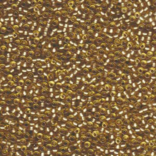 Miyuki 11/0 Rocaille Bead - 11-91925 - Semi Matte Silver Lined Light Topaz