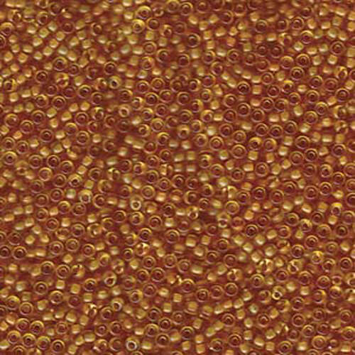 Miyuki 11/0 Rocaille Bead - 11-91937 - Semi Matte Peach Lined Light Amber