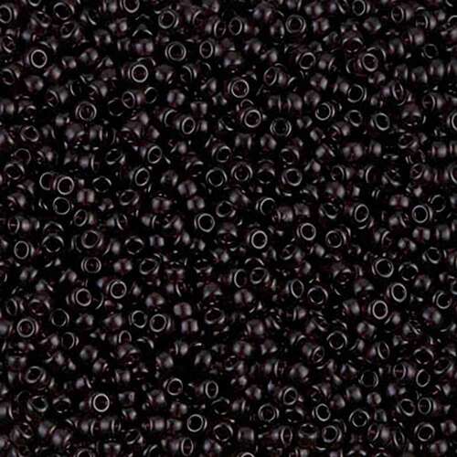 Miyuki 11/0 Rocaille Bead - 11-92402SF - Matte Transparent Extra Dark Smoky Amethyst