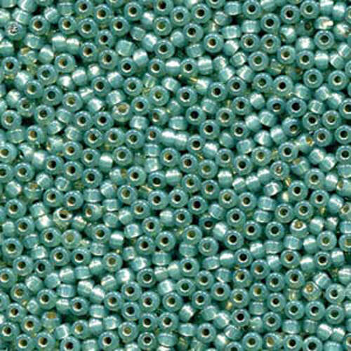 Miyuki 11/0 Rocaille Bead - 11-94241 - Duracoat Silver Lined Dyed Dark Mint Green