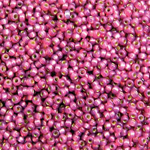 Miyuki 11/0 Rocaille Bead - 11-94247 - Duracoat Silver Lined Dyed Fuchsia