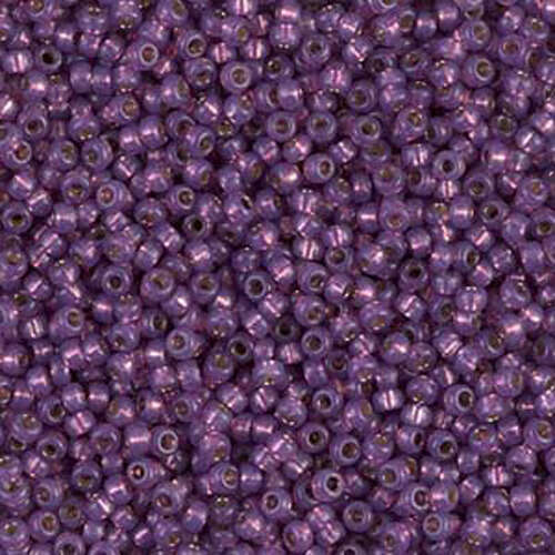 Miyuki 11/0 Rocaille Bead - 11-94248 - Duracoat Silver Lined Dyed Dark Lilac