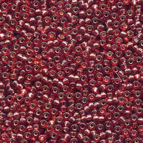 Miyuki 11/0 Rocaille Bead - 11-94270 - Duracoat Dyed Silver Lined Deep Rose