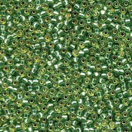 Miyuki 11/0 Rocaille Bead - 11-94273 - Duracoat Dyed Silver Lined Green