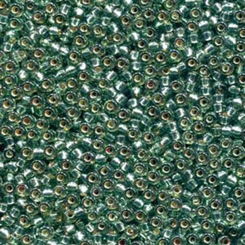 Miyuki 11/0 Rocaille Bead - 11-94274 - Duracoat Dyed Silver Lined Frost Green