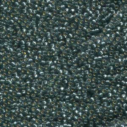 Miyuki 11/0 Rocaille Bead - 11-94275 - Duracoat Dyed Silver Lined Dark Green