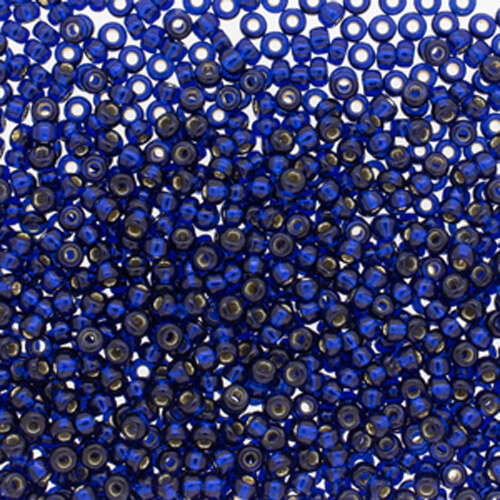Miyuki 11/0 Rocaille Bead - 11-94281 - Duracoat Silver Lined Navy Blue