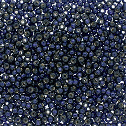Miyuki 11/0 Rocaille Bead - 11-94282 - Duracoat Silver Lined Dark Navy Blue