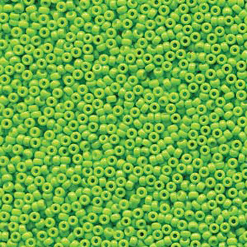 Miyuki 11/0 Rocaille Bead - 11-94471 - Duracoat Opaque Dyed Neon Green