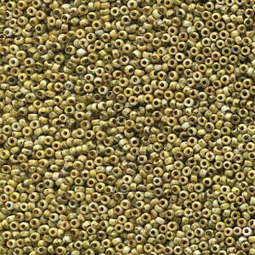 Miyuki 11/0 Rocaille Bead - 11-94512 - Matte Canary Yellow Picasso