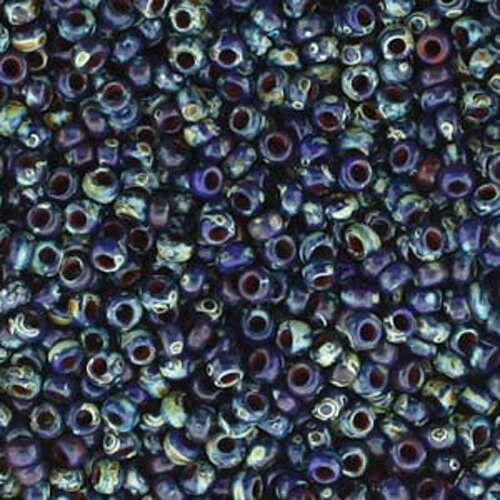 Miyuki 11/0 Rocaille Bead - 11-94518 - Opaque Cobalt Picasso