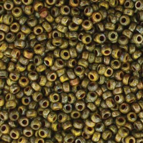 Miyuki 11/0 Rocaille Bead - 11-94519 - Opaque Yellow Picasso