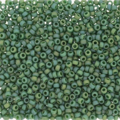Miyuki 11/0 Rocaille Bead - 11-94699 - Frost Opaque Glaze Rainbow  Green