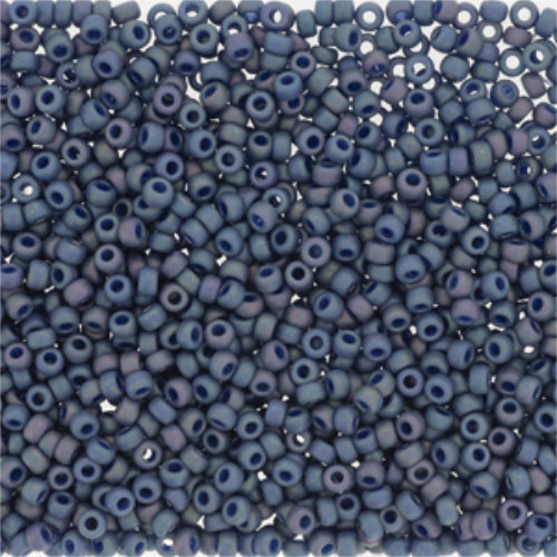 Miyuki 11/0 Rocaille Bead - 11-94703 - Frost Opaque Glaze Rainbow Nebula Blue