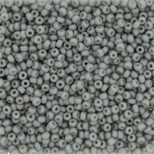 Miyuki 11/0 Rocaille Bead - 11-94705 - Frost Opaque Glaze Rainbow Cadet Gray