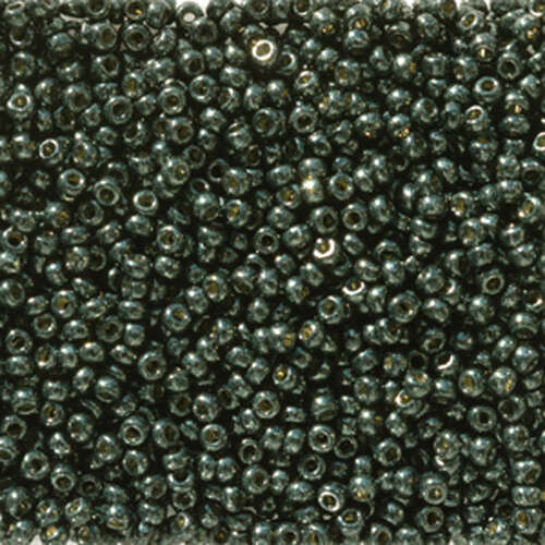 Miyuki 11/0 Rocaille Bead - 11-95107 - Duracoat Galvanized Black Moss