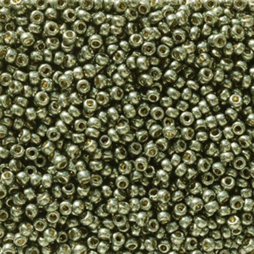Miyuki 11/0 Rocaille Bead - 11-95112 - Duracoat Galvanized Dark Steel Green