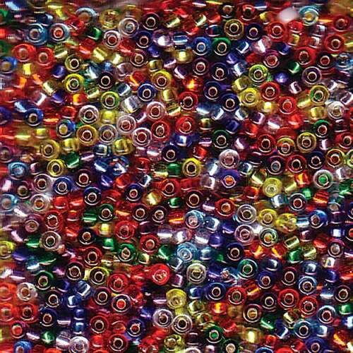 Miyuki 11/0 Rocaille Bead - 11-Mix38 - Silver Lined Rainbow Mix