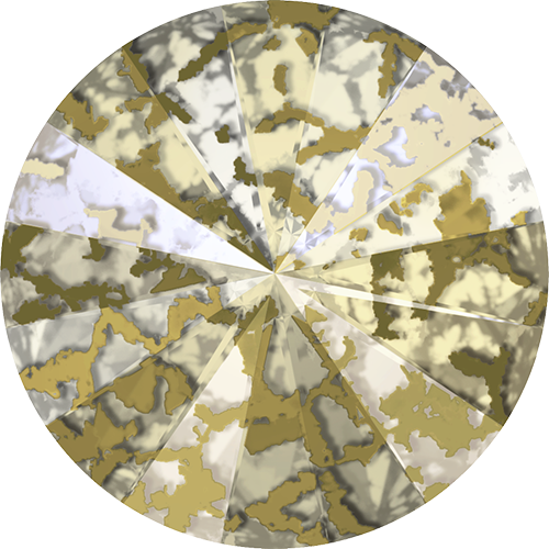 1122 - 12mm - Crystal Gold Patina F (001 GOLPA) - Rivoli Round Stone