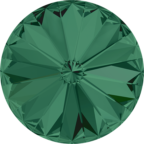 1122 - 12mm - Emerald F (205) - Rivoli Round Stone