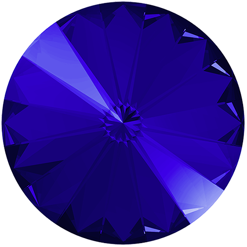 1122 - 12mm - Majestic Blue F (296) - Rivoli Round Stone