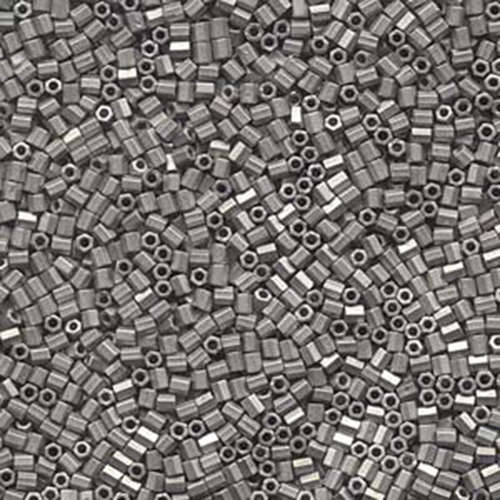 Miyuki 11/0 Delica Hex Cut Bead - 11C-9194F - Matte Palladium Plated