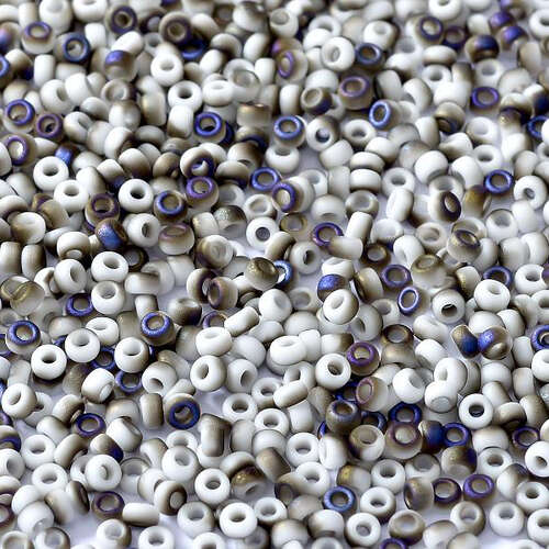 Miyuki CC 11/0 Rocaille Bead - 11MCC-55062 - White Opaque Azuro Matted (03000-22271) - 18gm Tube
