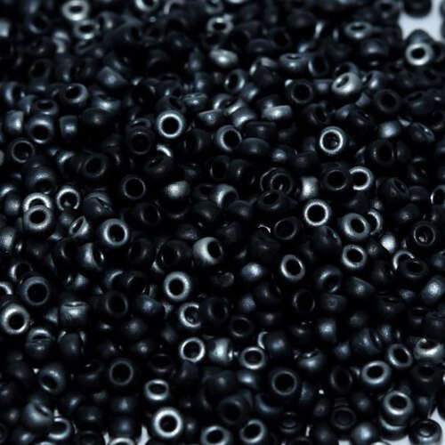 Miyuki CC 11/0 Rocaille Bead - 55125 - Black Chrome Matted (23980-27401-84100)