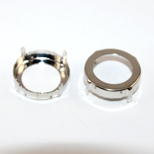 27mm 1201 Flat Chaton Frame - Platinum