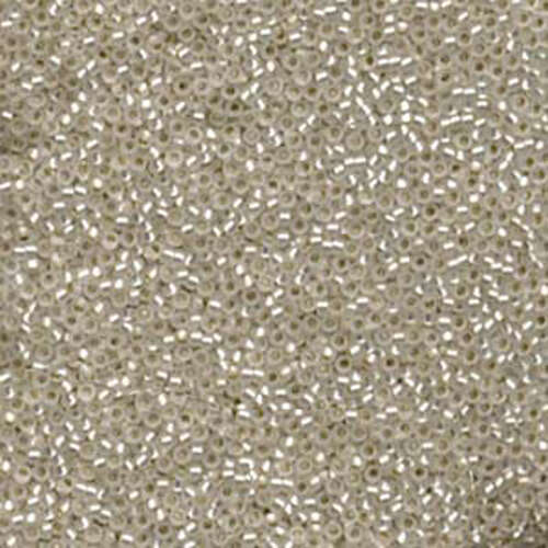 Miyuki 15/0 Rocaille Bead - 15-91F - Matte Silver Lined Crystal