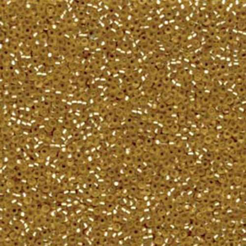Miyuki 15/0 Rocaille Bead - 15-93F - Matte Silver Lined Gold