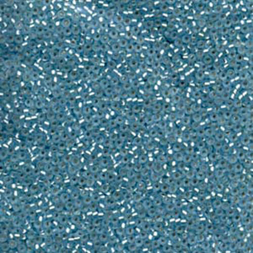 Miyuki 15/0 Rocaille Bead - 15-918F - Matte Silver Lined Aqua