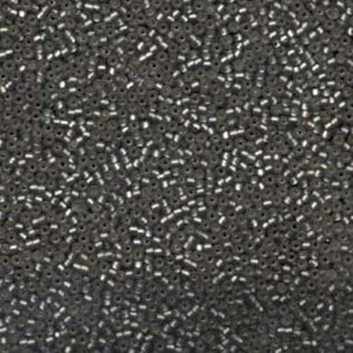 Miyuki 15/0 Rocaille Bead - 15-921F - Matte Silver Lined Grey