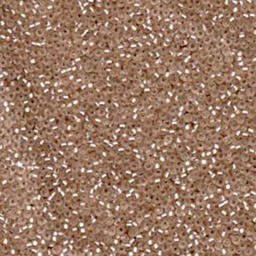 Miyuki 15/0 Rocaille Bead - 15-923F - Matte Silver Lined Light Blush