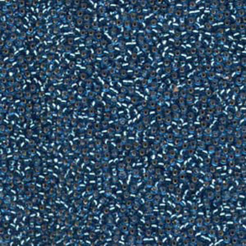 Miyuki 15/0 Rocaille Bead - 15-925 - Miyuki Silver Lined Capri Blue