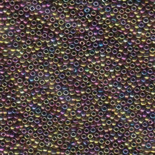 Miyuki 15/0 Rocaille Bead - 15-9188 - Opaque Metallic Purple Gold Iris