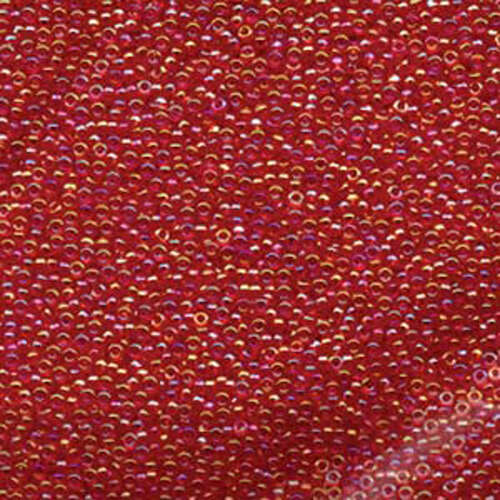 Miyuki 15/0 Rocaille Bead - 15-9254 - Transparent Red AB