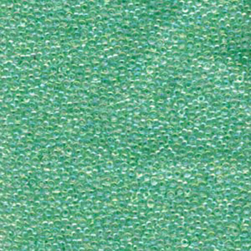 Miyuki 15/0 Rocaille Bead - 15-9271 - Light Mint Green Lined Crystal AB