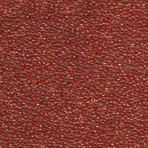 Miyuki 15/0 Rocaille Bead - 15-9363 - Light Cranberry Lined Topaz Luster