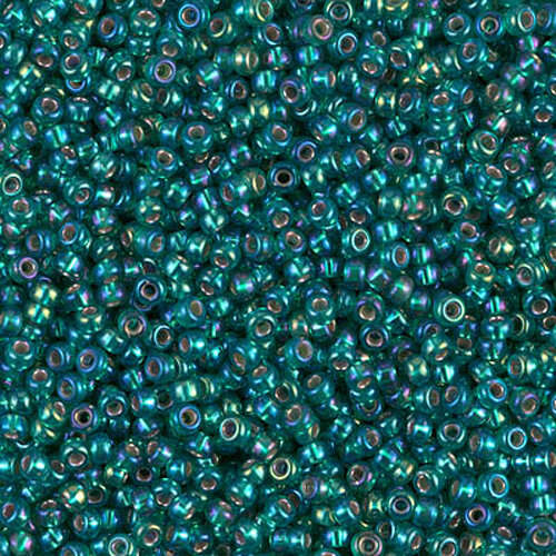 Miyuki 15/0 Rocaille Bead - 15-91017 - Silver Lined Emerald AB