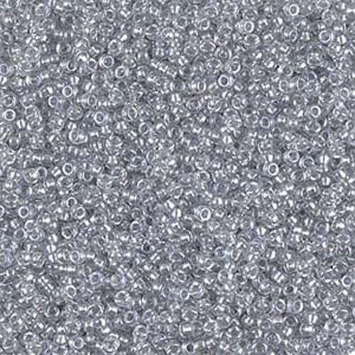 Miyuki 15/0 Rocaille Bead - 15-91105 - Sparkle Pale Grey Lined Crystal