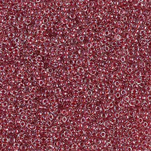 Miyuki 15/0 Rocaille Bead - 15-91554 - Sparkle Maroon Lined Crystal
