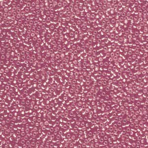 Miyuki 15/0 Rocaille Bead - 15-91627 - Semi Matte Silver Lined Dark Rose