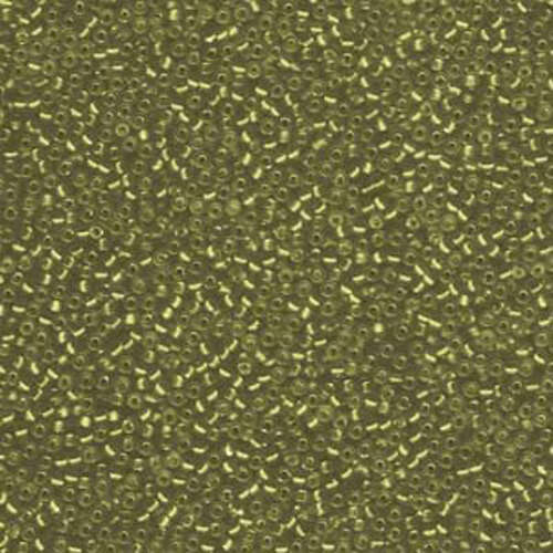 Miyuki 15/0 Rocaille Bead - 15-91630 - Semi Matte Silver Lined Light Green