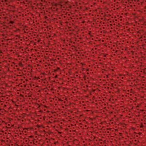 Miyuki 15/0 Rocaille Bead - 15-91684 - Matte Opaque Red