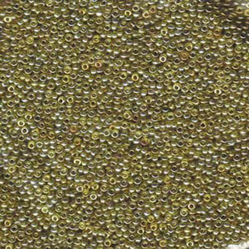 Miyuki 15/0 Rocaille Bead - 15-91889 - Transparent Olive Gold Luster