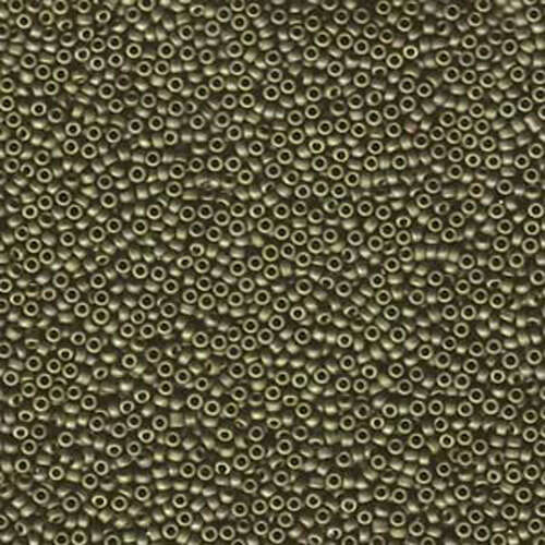Miyuki 15/0 Rocaille Bead - 15-92032 - Matte Opaque Golden Olive Luster