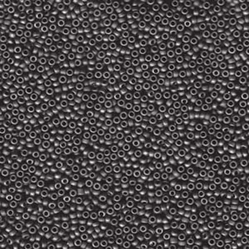 Miyuki 15/0 Rocaille Bead - 15-92065 - Matte Opaque Dark Grey