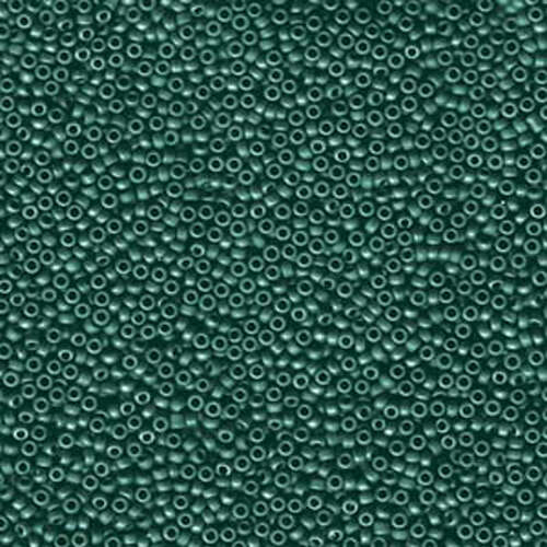 Miyuki 15/0 Rocaille Bead - 15-92066 - Matte Opaque Metallic Teal Iris
